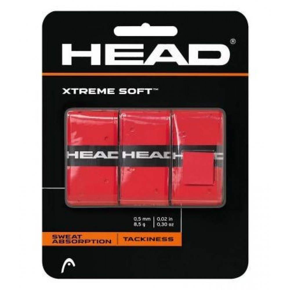 Blister Overgrips Head Xtreme Soft Rojo 3 Unidades - Barata Oferta Outlet