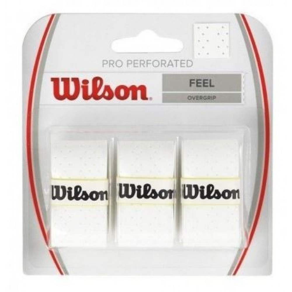 Blister Wilson 3 Overgrips Pro Perforado Blanco - Barata Oferta Outlet