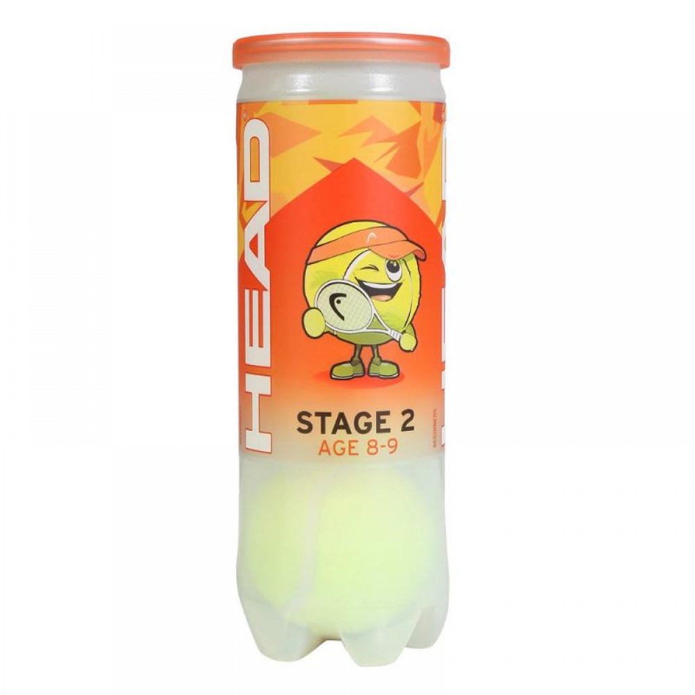 Bote de 3 Pelotas Head Stage 2 Naranja