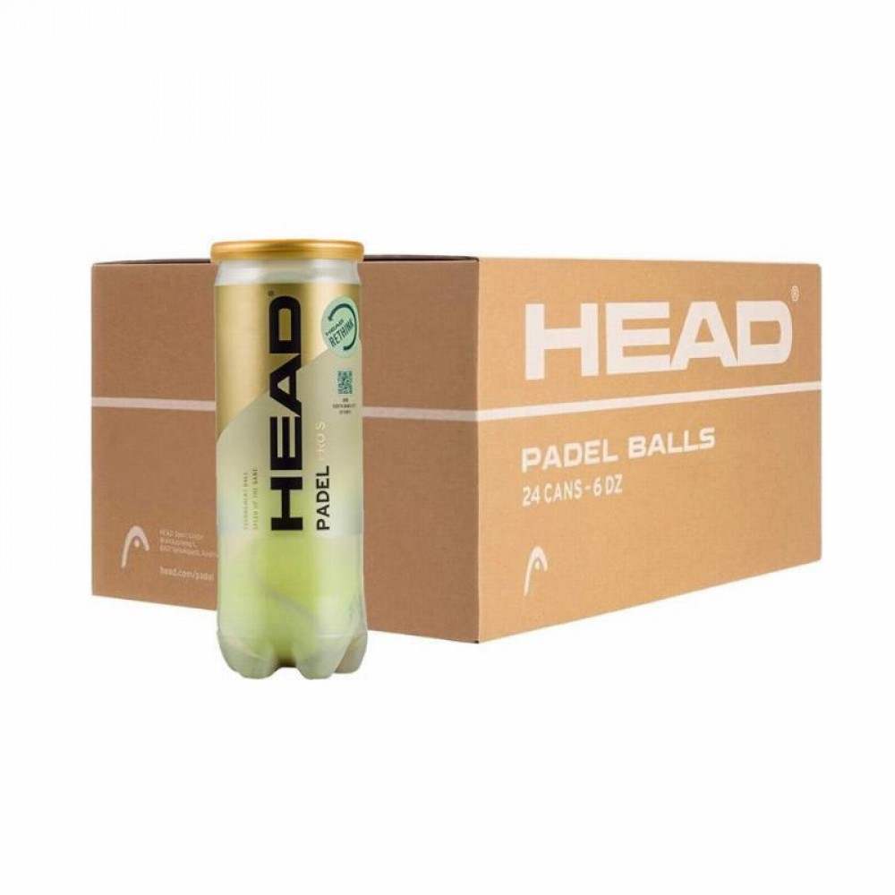 Cajon 72 Pelotas - 24 Botes de 3 uds - Head Padel Pro S - Barata Oferta Outlet