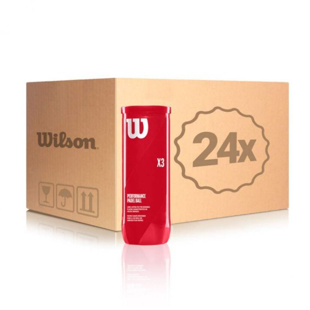 Cajon 72 Pelotas - 24  Botes de 3 uds - Wilson Padel X3 - Barata Oferta Outlet