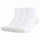 Calcetines Adidas Essentials Cushioned Quarter Blanco Gris 3 Pares