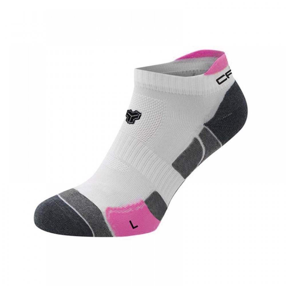 Calcetines Cartri Axel Crew Blanco Fucsia 1 Par - Barata Oferta Outlet