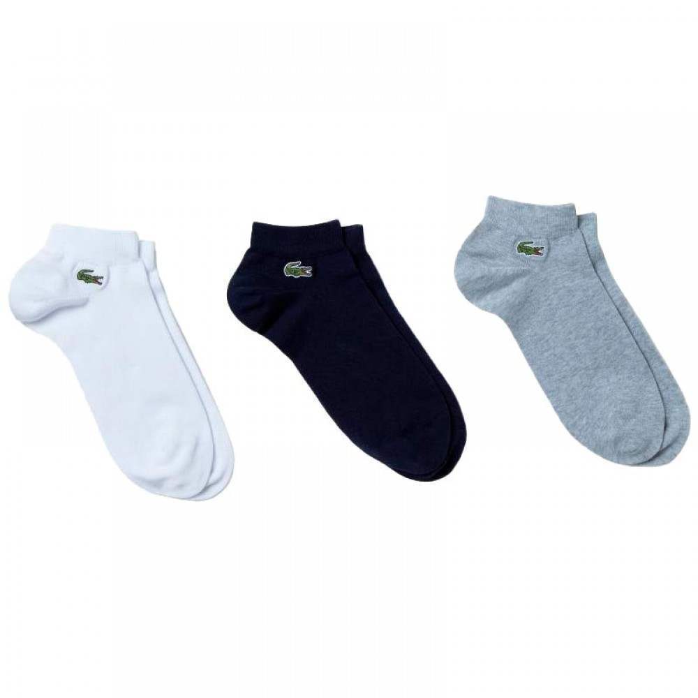 Calcetines Lacoste Sport Corte Bajo Colores 3 Pares - Barata Oferta Outlet