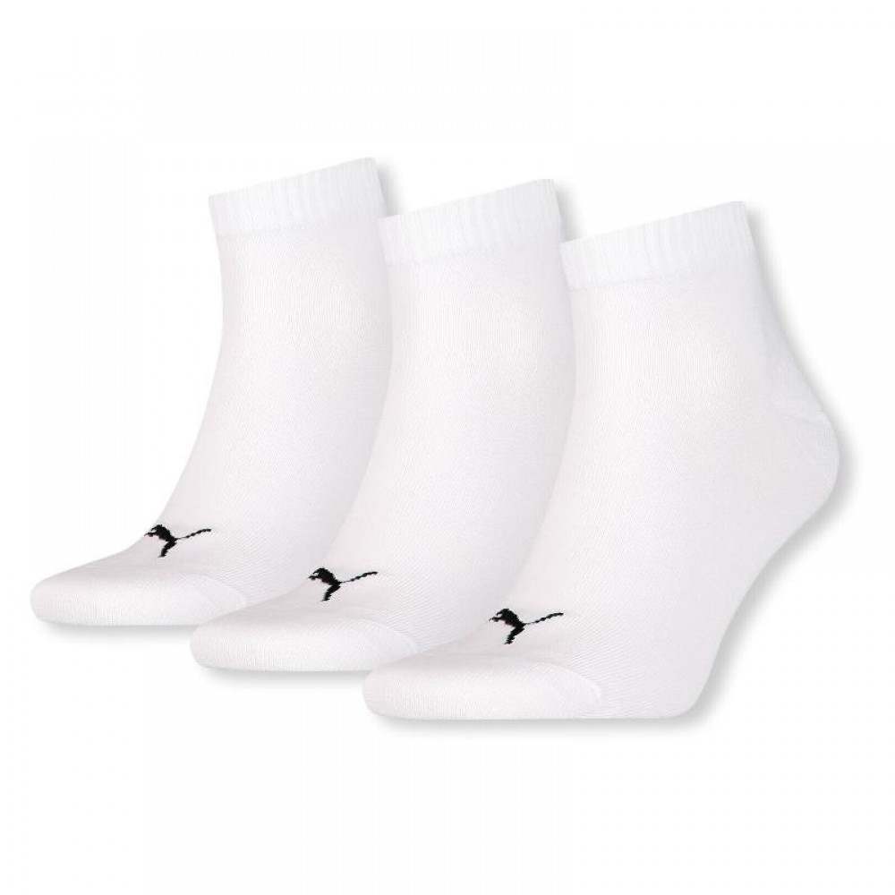 Puma Quarter Blanc Chaussettes 3 paires