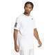 Camiseta Adidas Club 3 Stripes Branco Preto