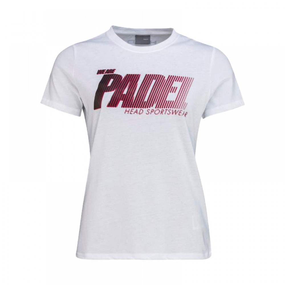 Camiseta Algodon Head Padel SPW Blanco Mujer - Barata Oferta Outlet