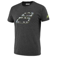 Camiseta Babolat Aero Negro Jaspeado Amarillo