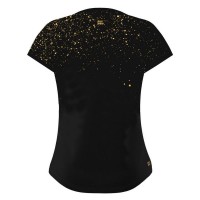 Camiseta Bidi Badu Paris Capsleeve Negro Dorado Mujer