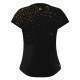 Camiseta Bidi Badu Paris Capsleeve Negro Dorado Mujer