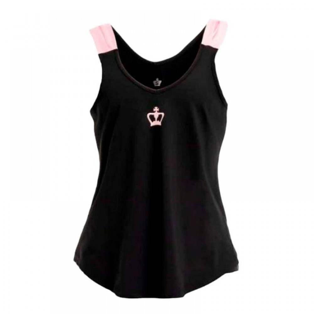 Camiseta Black Crown Oslo Negro Rosa - Barata Oferta Outlet