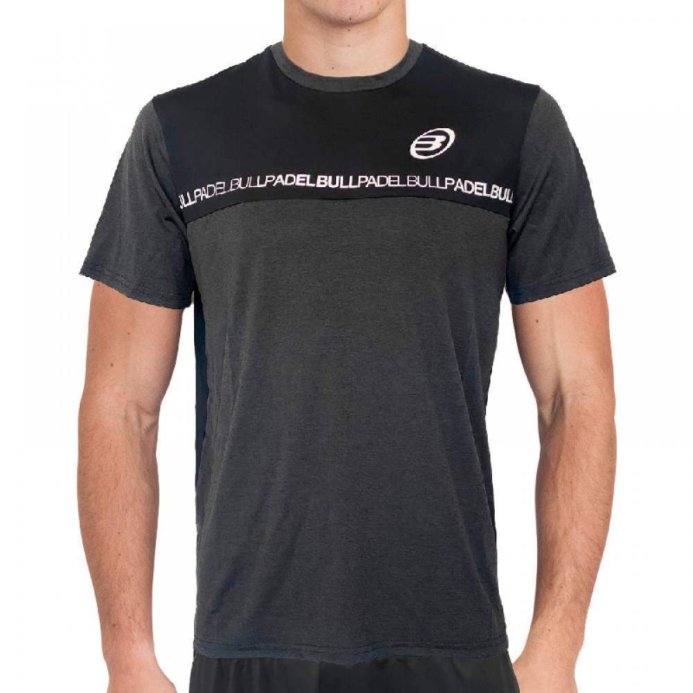 Camiseta Bullpadel Rebel Antracita Bicolor - Barata Oferta Outlet