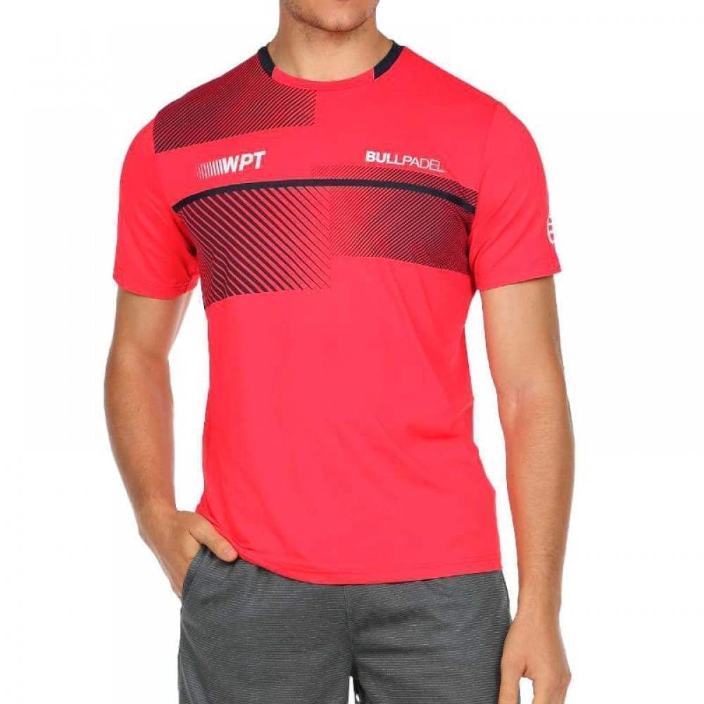 Camiseta Bullpadel WPT Redullu Carmesi Fluor - Barata Oferta Outlet