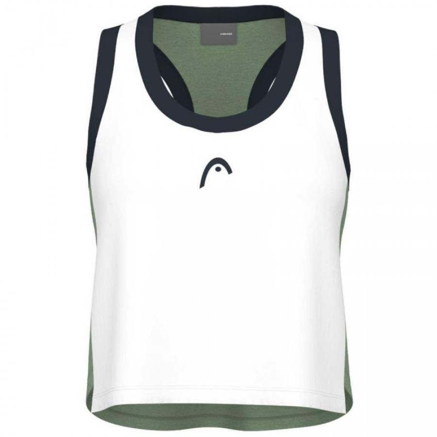 T-shirt court Head Play pour femme blanc vert