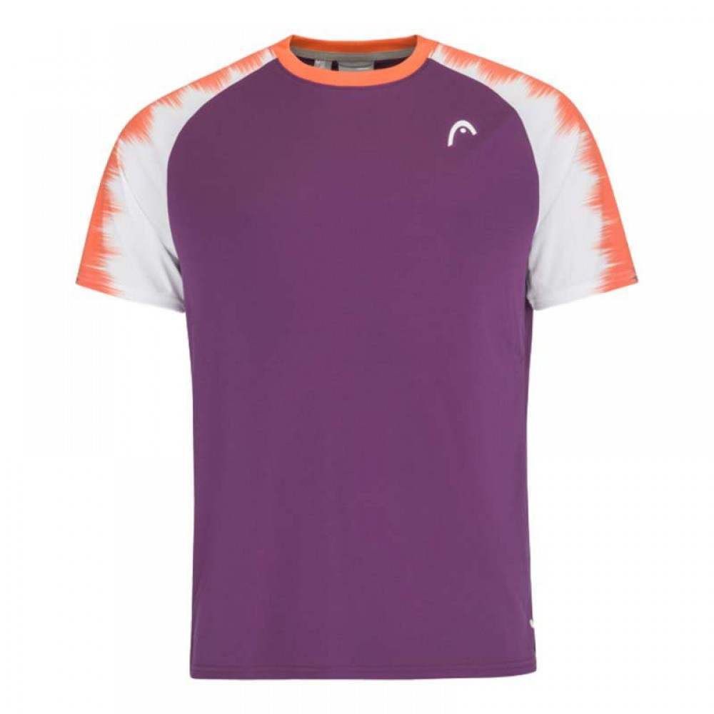 Camiseta Head Topspin Lila Print Vision - Barata Oferta Outlet