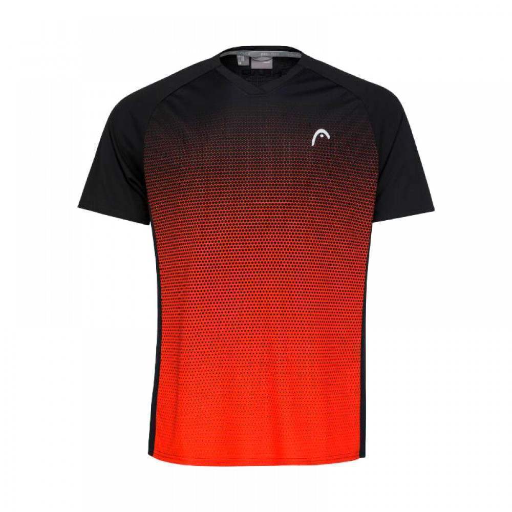 Camiseta Head TopSpin Negro Print Vision Junior - Barata Oferta Outlet