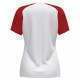 Camiseta Joma Academy IV Blanco Rojo Mujer