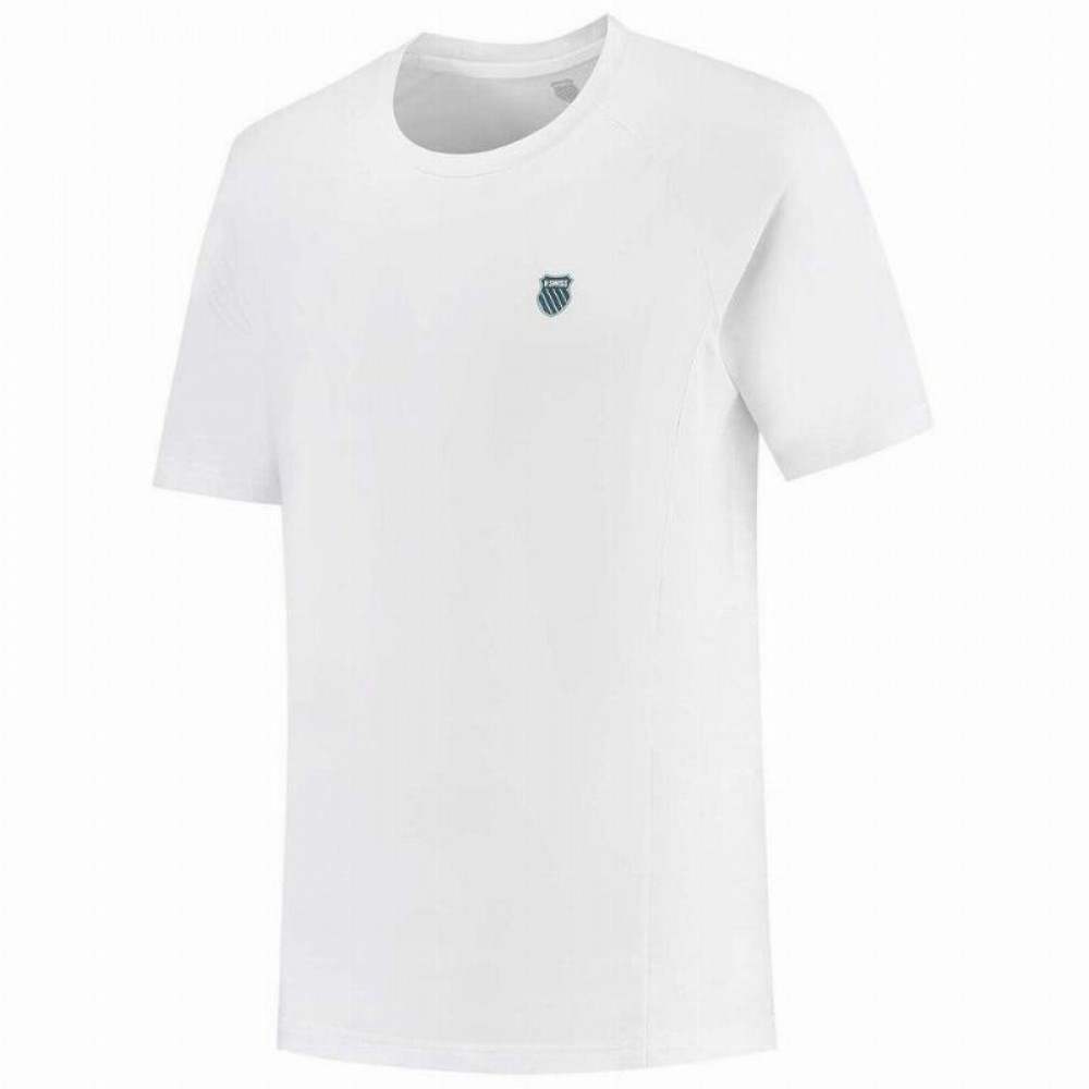 Camiseta Kswiss Hypercourt Print Crew 4 Blanco