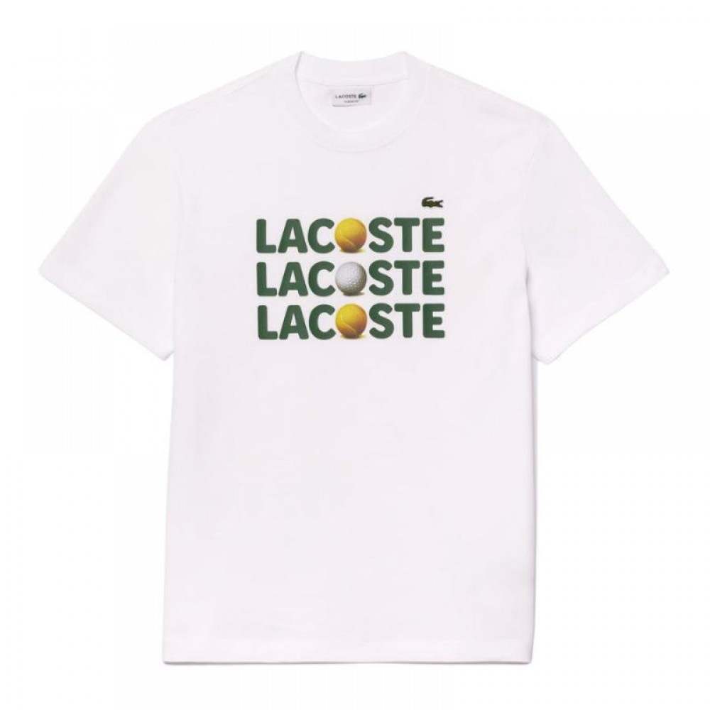 Lacoste White Cotton T-Shirt