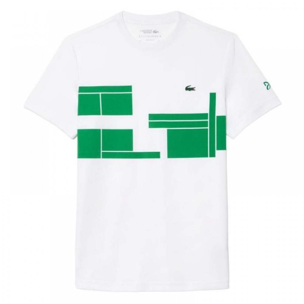 Lacoste Novak Djokovic T-Shirt Ultra Dry Blanc Vert