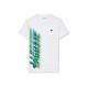 T-Shirt Lacoste Sport Brand Contrast Weiß