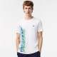 T-Shirt Lacoste Sport Brand Contrast Weiß