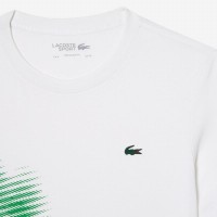 Camiseta Lacoste Sport Marca Contraste Blanco