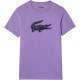 Camiseta Lacoste Sport Transpirable Morado Negro - Barata Oferta Outlet