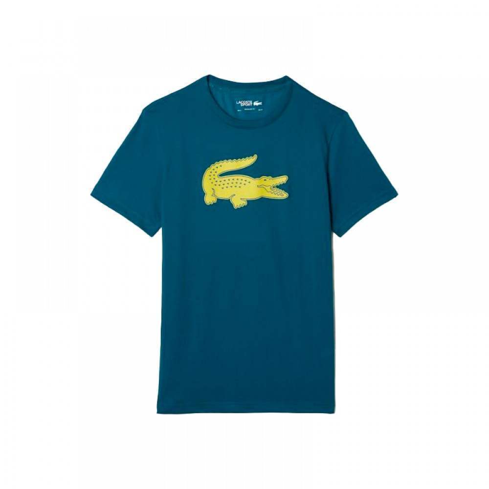 Camiseta Lacoste Sport Transpirable Verde Amarillo - Barata Oferta Outlet