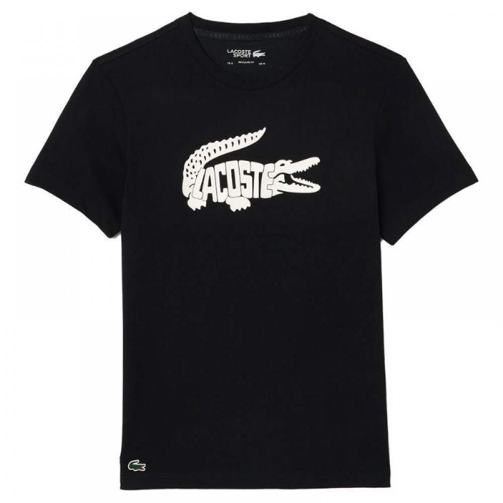 Lacoste Ultra Dry T-Shirt Schwarz Weiß