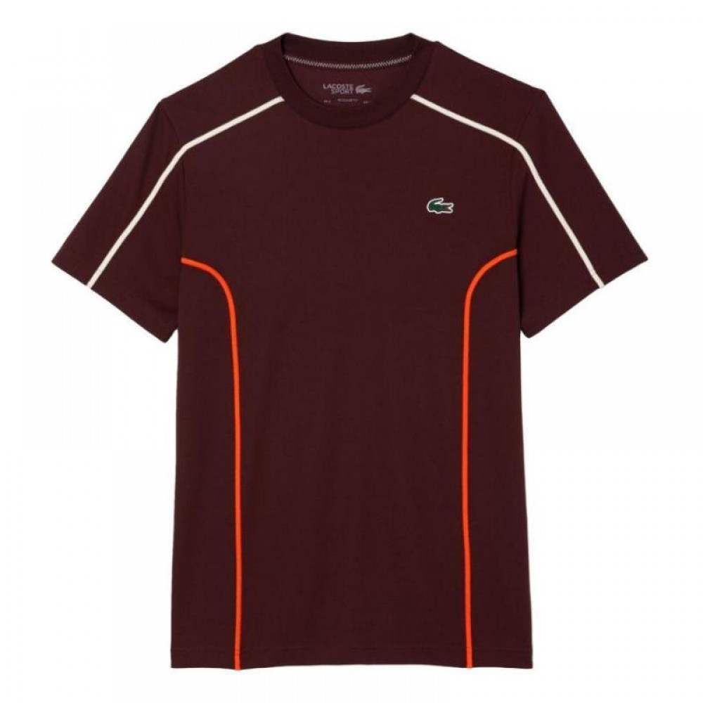 Lacoste T-Shirt Pique Ultra Dry Bordeaux