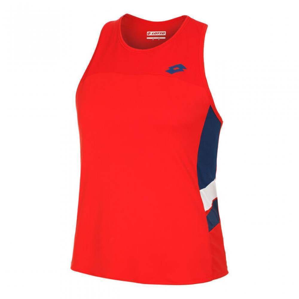 Camiseta Lotto Squadra III Rojo Intenso Mujer - Barata Oferta Outlet