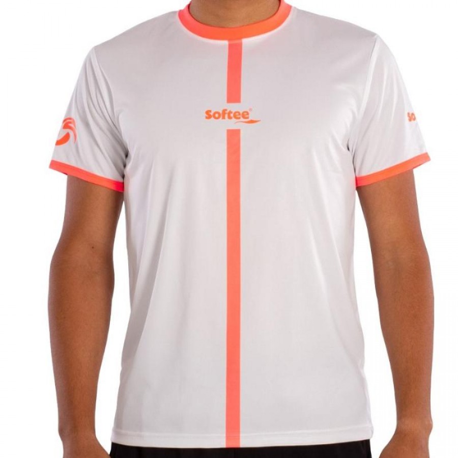 Camiseta Softee Tipex Blanco Coral Fluor Junior