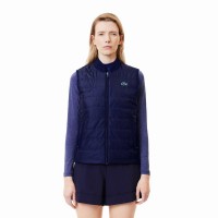 Chaleco Lacoste Slim Fit Azul Marino Blanco Mujer