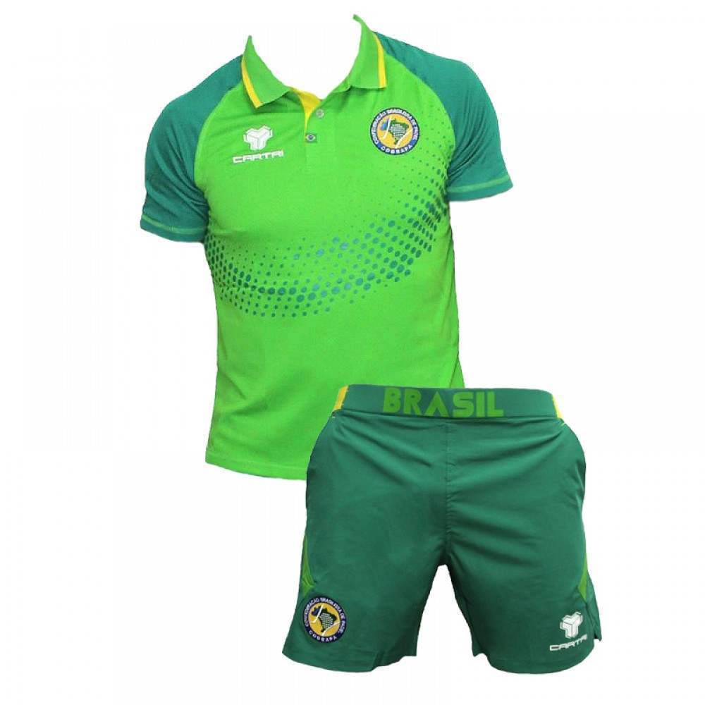 Conjunto Cartri Brasil Danilo Verde Junior - Barata Oferta Outlet