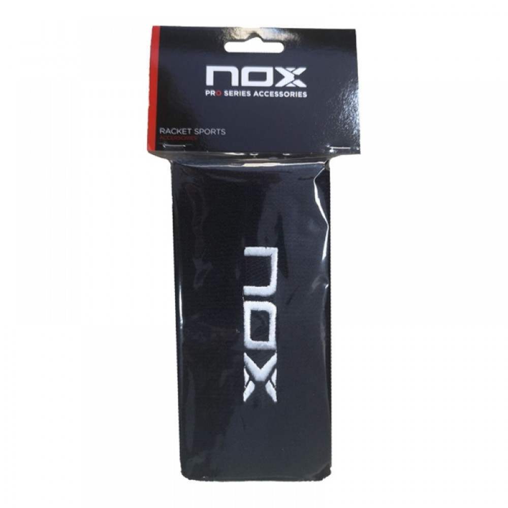 Munequeras Nox Largas Negro Logo Blanco 2 Unidades - Barata Oferta Outlet