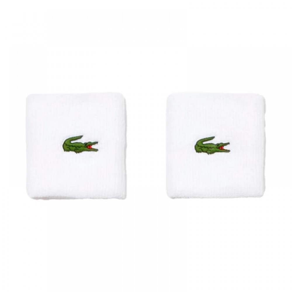 Munequeras Lacoste Blanco 2 Unidades - Barata Oferta Outlet