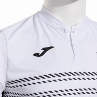 Polo Joma A1 Padel Negro Blanco