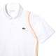 Lacoste Camisa Polo Poliester Reciclado Branco Laranja