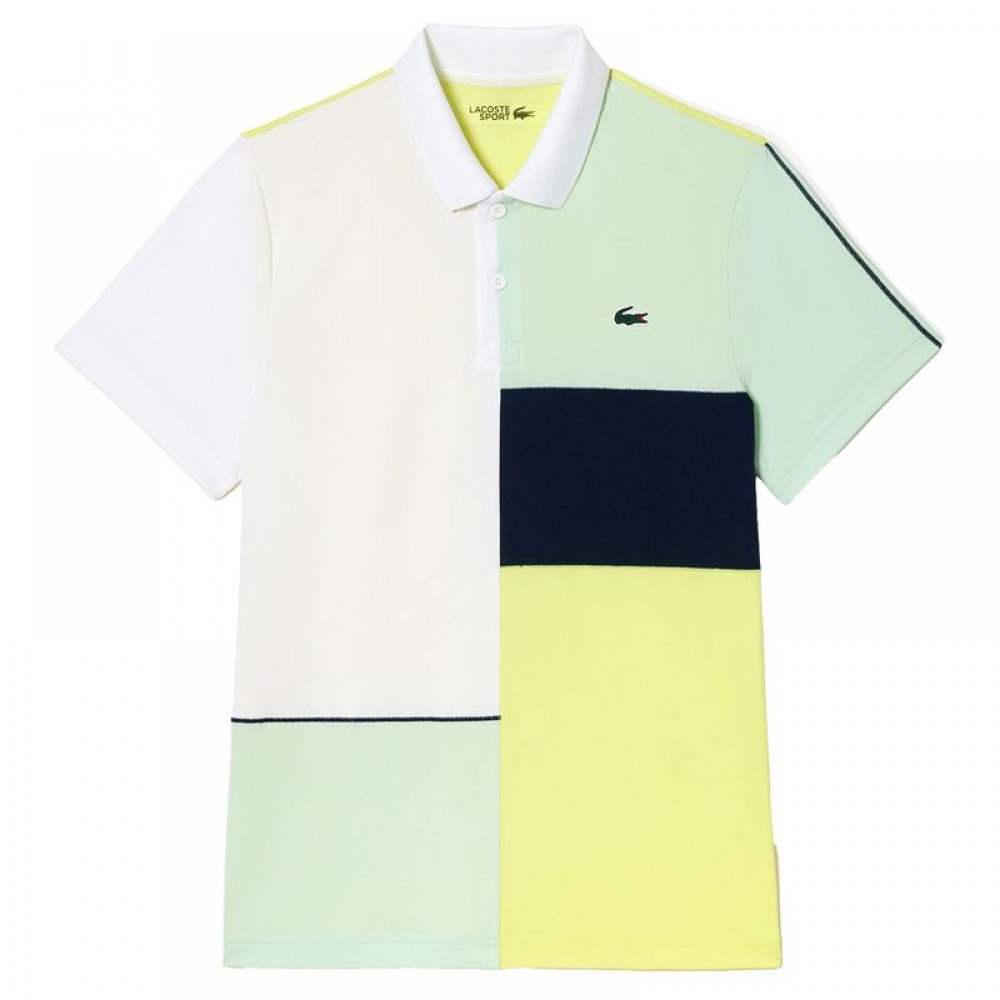 Lacoste Regular Fit Camisa Polo Reciclada Branco Verde