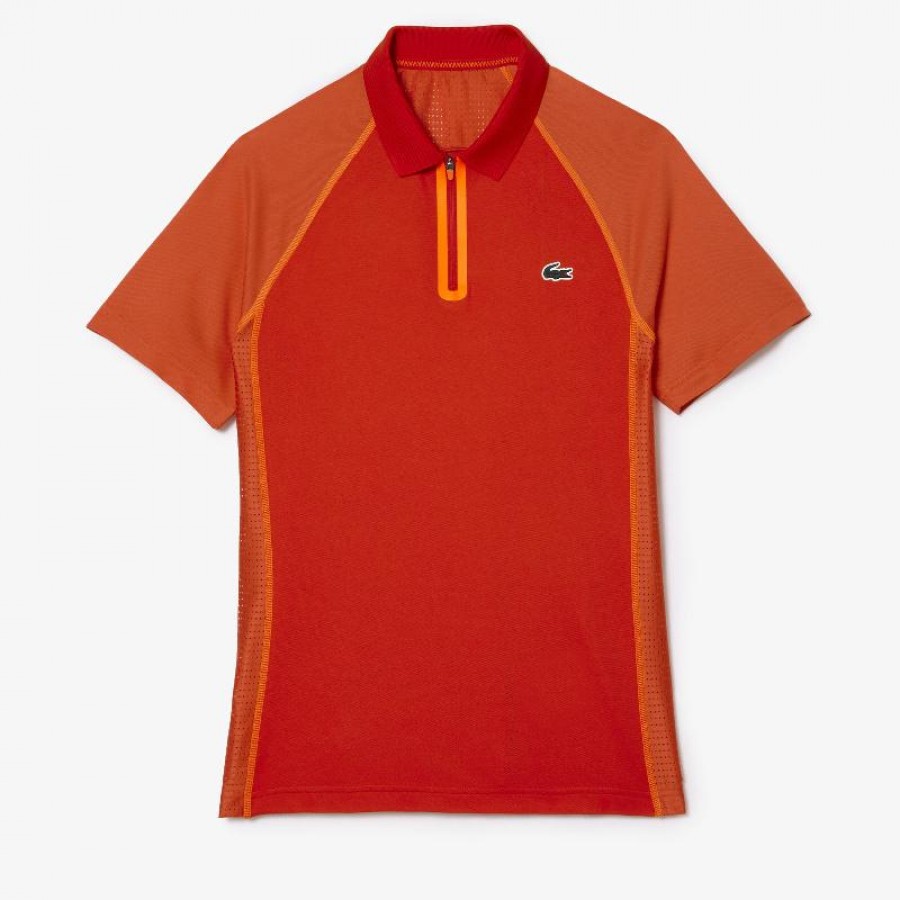 Polo Lacoste Ultra Dry Rojo Naranja