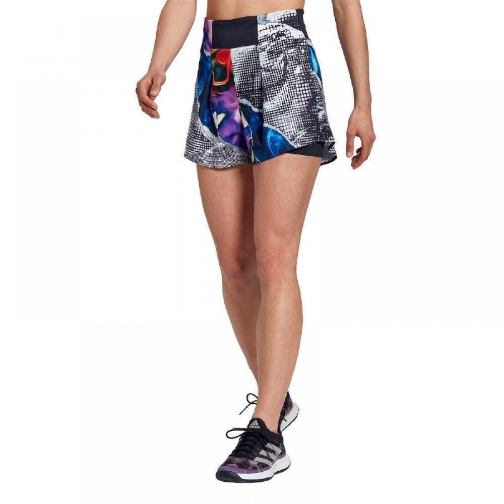 Short Adidas Us Series Negro Multicolor Mujer - Barata Oferta Outlet