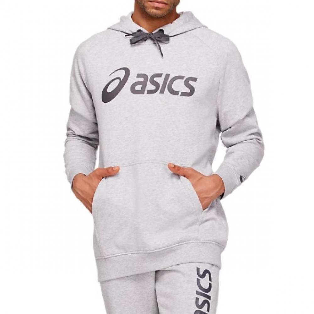 Sudadera Asics Logo Grande Gris Claro Gris Oscuro - Barata Oferta Outlet