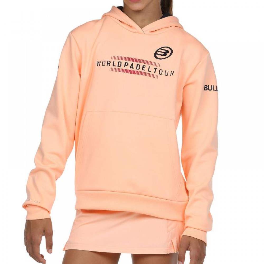 Sudadera Bullpadel WPT Renieba Salmon Fluor Junior - Barata Oferta Outlet