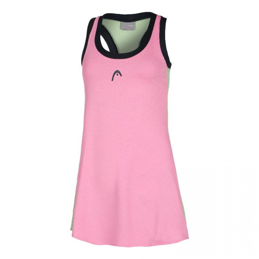 Vestido Head Play Tech Rosa Verde