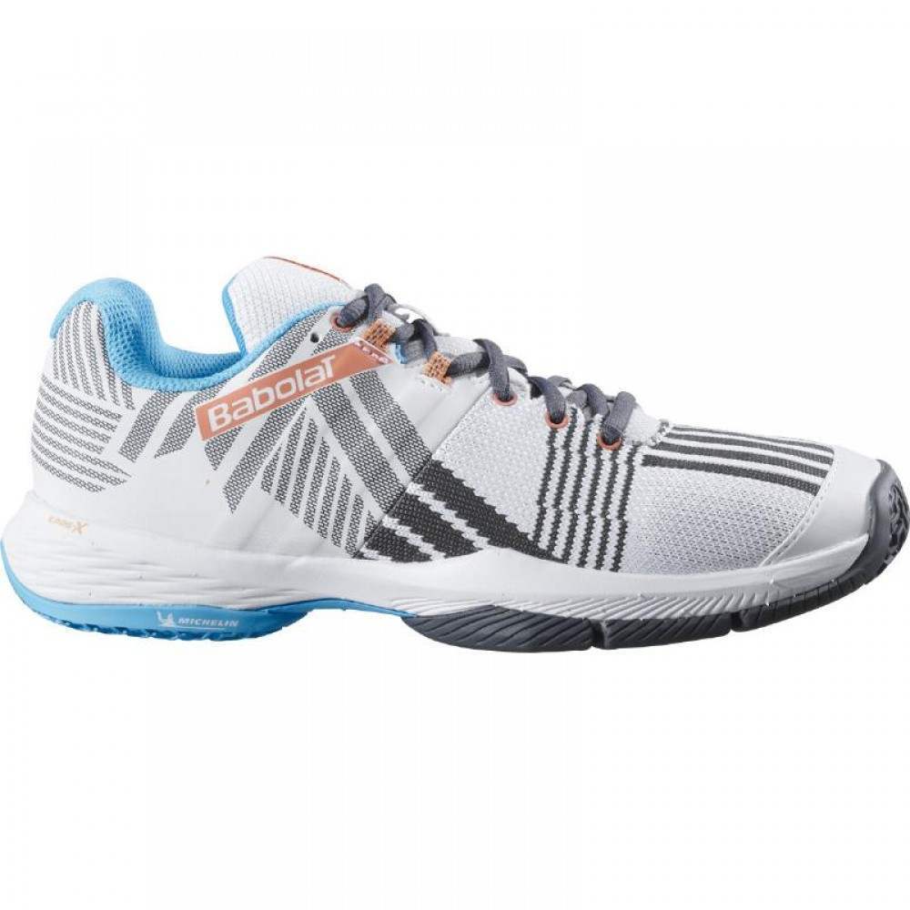 Zapatillas Babolat Sensa Blanco Turquesa Mujer - Barata Oferta Outlet