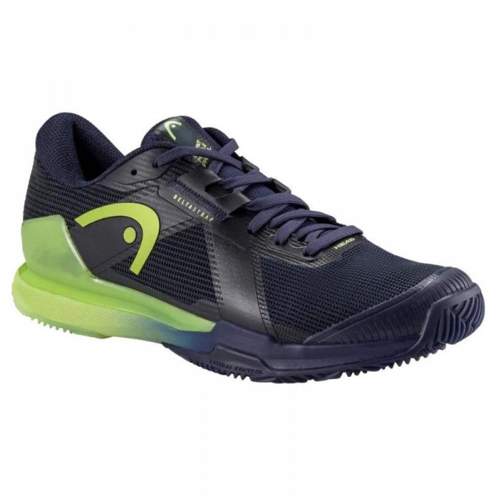 Head Sprint Pro 4.0 Padel Navy Blue Lime Sneakers