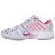 Zapatillas Kswiss Express Light 3 HB Padel Gris Blanco Rosa Neon Mujer