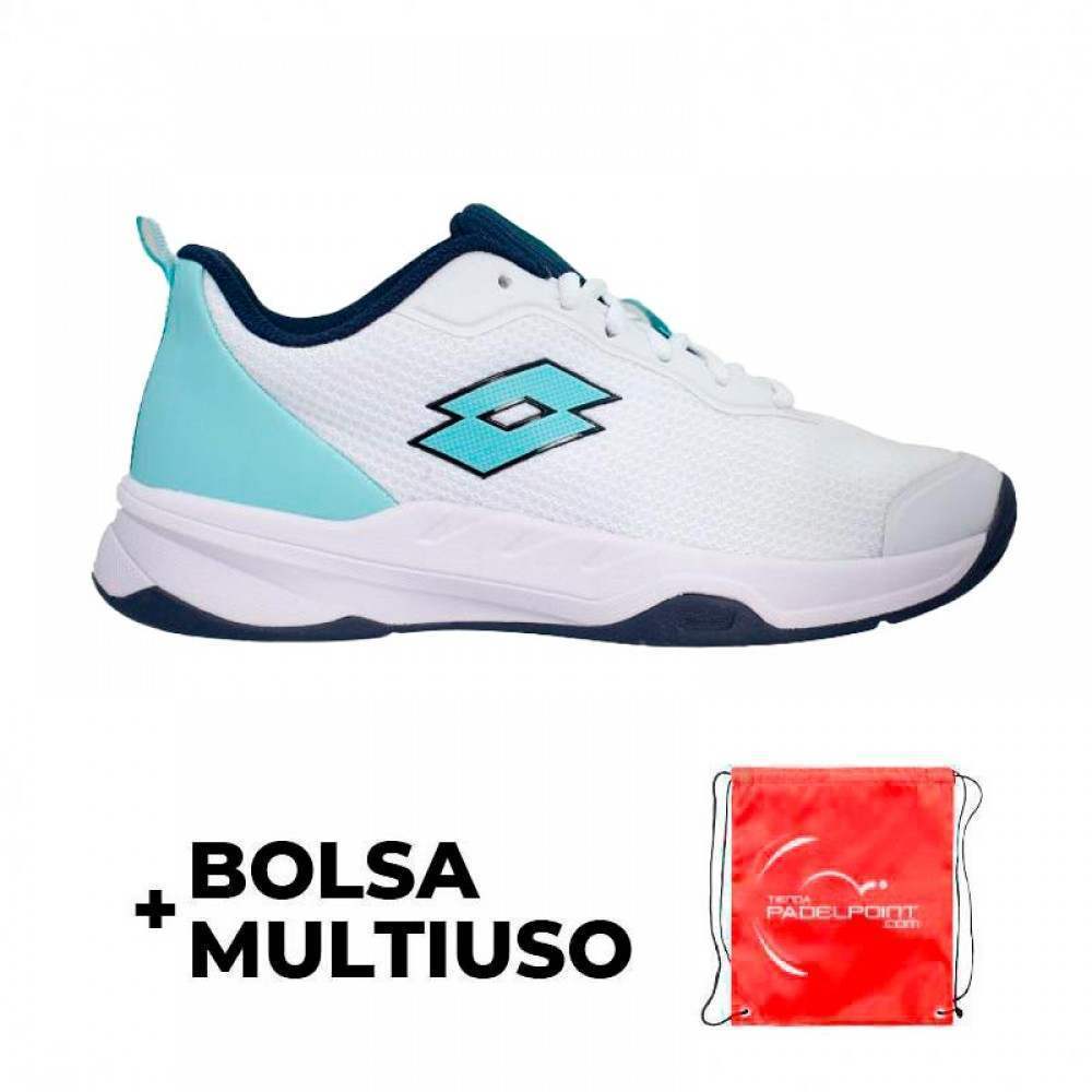 Zapatillas Lotto Mirage 600 ALR Blanco Azul Claro Mujer - Barata Oferta Outlet