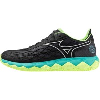 Mizuno Wave Enforce Tour Clay Black White Lime Sneakers